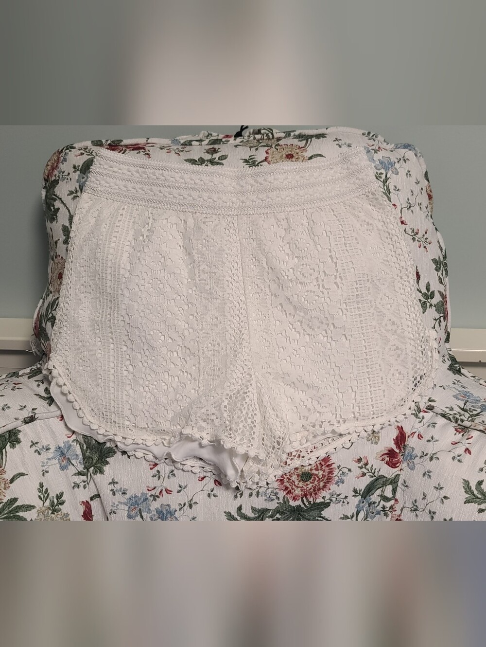 Lace Crochet White Women's or Girls Shorts